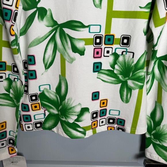 NWT VTG Miss Sixty RARE SAMPLE Top Sz Large Y2K Tropical Graphic Italy Geometric - Picture 9 of 16